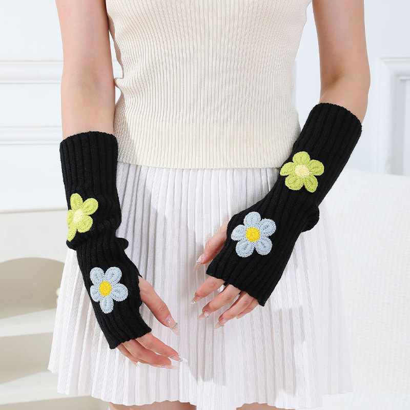 Fingerless Glove Knit - Accessori Y2k, Scaldabraccia a Mezze Dita