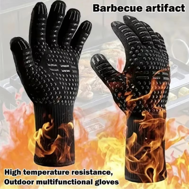 Oven Mitt Silicone - Guanti da barbecue monopezzo Guanti da