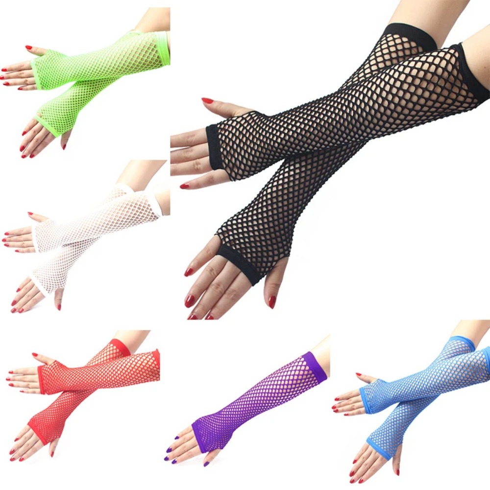 Fingerless Glove Knit - Guanti lunghi senza dita in rete