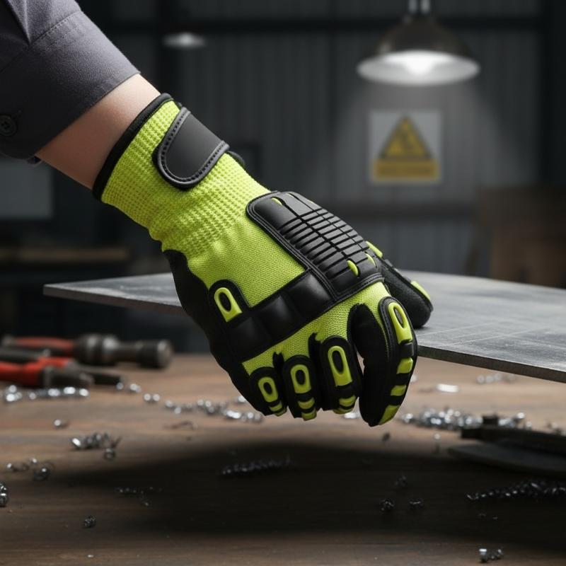 Work Glove Impact - Guanti da lavoro antitaglio, antivibrazioni, antiurto,